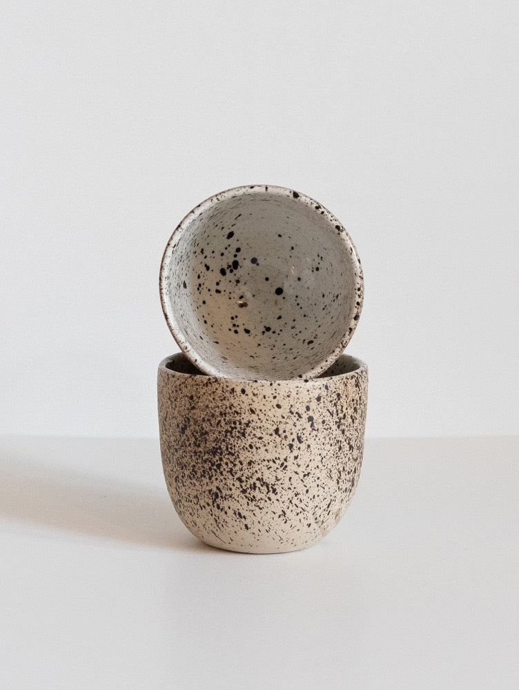 MODERN COFFEE CUPS-Ceramic Coffee Tumbler- Stoneware Coffee Cups- Coffee Mug Set- Nordic Style Mugs- Without Handle Cups- Coffee Lover Gift